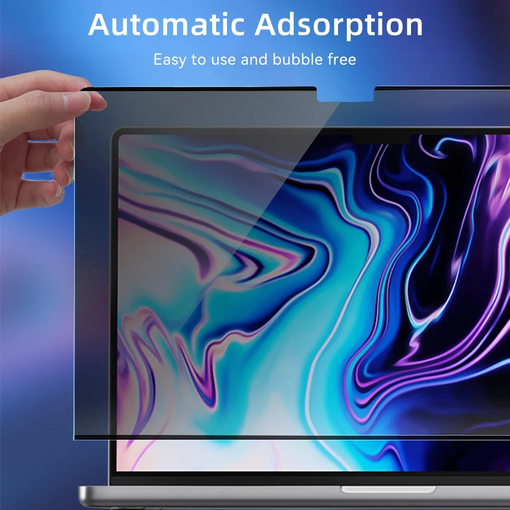 Protector de pantalla de privacidad magnético para Macbook M1 M2 Air A2337 A2681 A2442 Pro14 13 16 A2485 2023 película antideslumbrante/espía Anti-peep