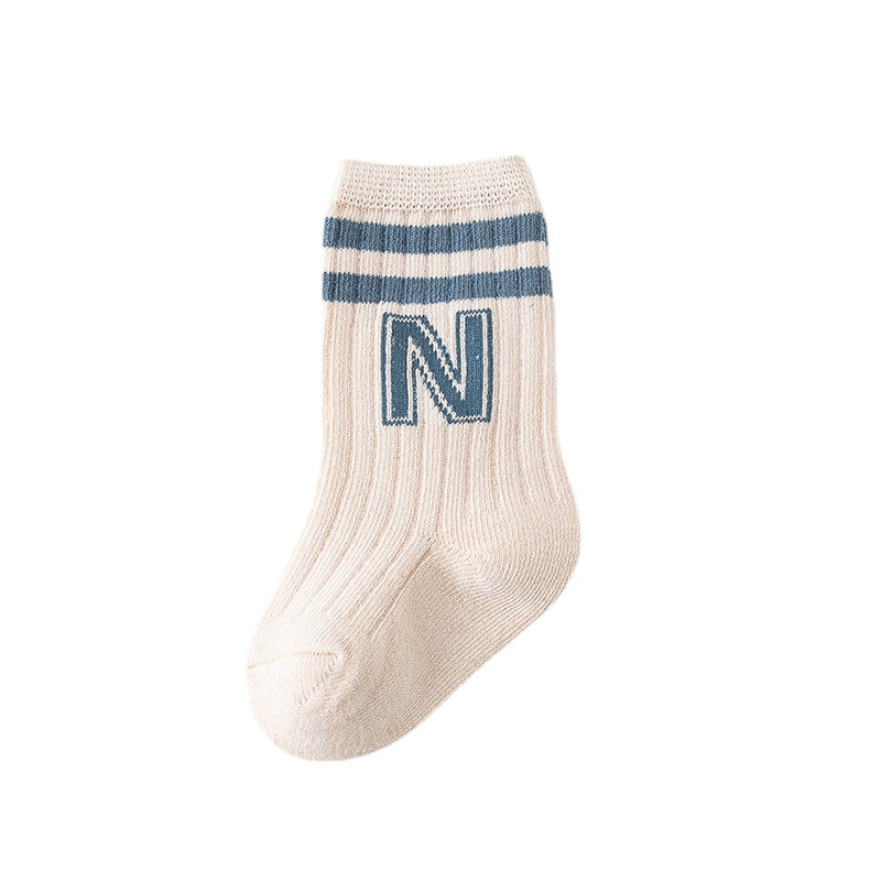 Calcetines largos con letras suaves para bebé, calcetín informal de algodón, accesorios para niños pequeños, ropa infantil