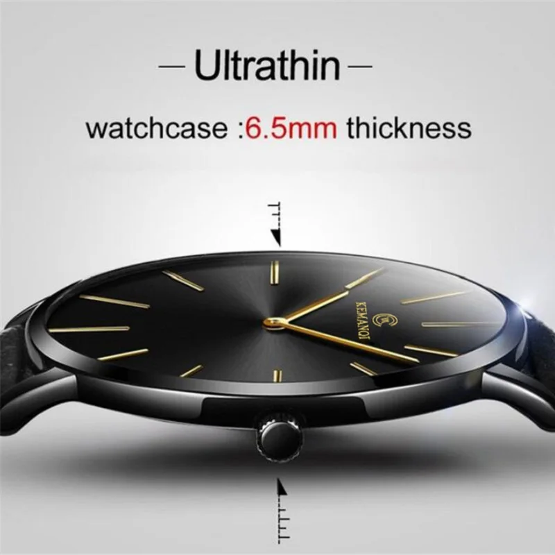 Top Marke Herren uhren Mode ultra dünne analoge Quarzuhren Ledergürtel einfaches Temperament Herren uhr Relogios Masculino