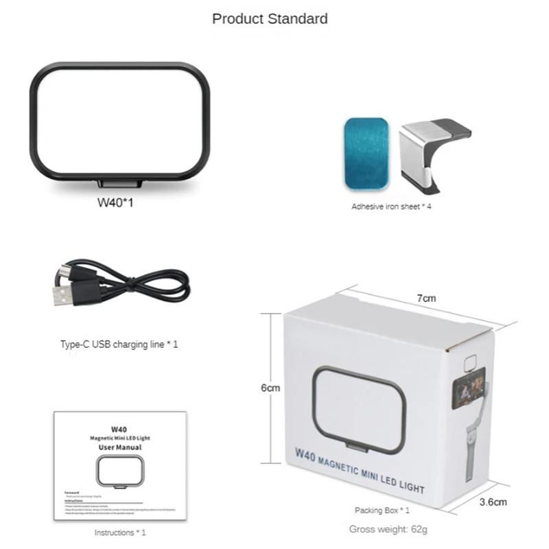 1 Set ABS For DJI Feiyu Handheld Stabilizer Fill Light Mini Multi-Function Beauty Light Outside Shooting Live Light