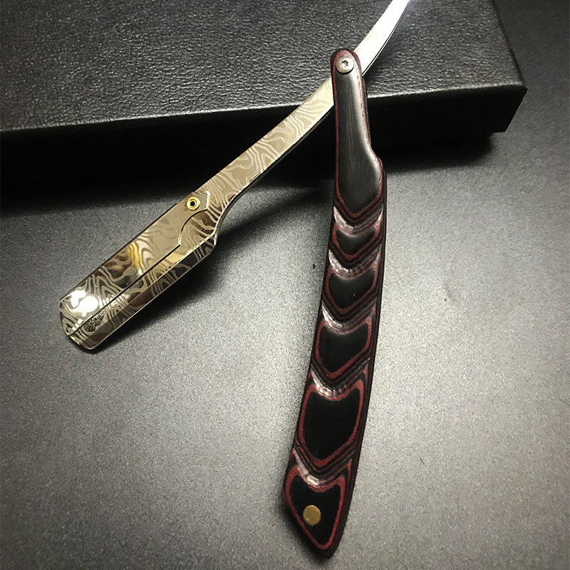 Mannen Professioneel Handmatig Scheerapparaat Rechte Rand Roestvrij Staal Kapper Scheermes Opvouwbaar Scheren Scheren Baard Cutter Gift