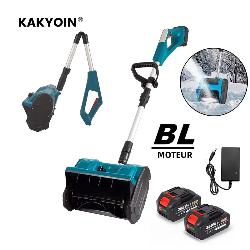 Nouveau chasse-neige électrique sans brosse d'hiver, balayeuse à neige électrique au Lithium, pelle à neige sans fil, cour rue pour batterie Makita