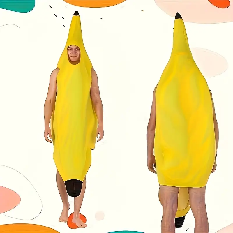 Disfraz de plátano para Navidad, traje de frutas, ropa de escenario a juego para padres e hijos, decoración de juego de rol para jardín de infantes, 1-5 uds.