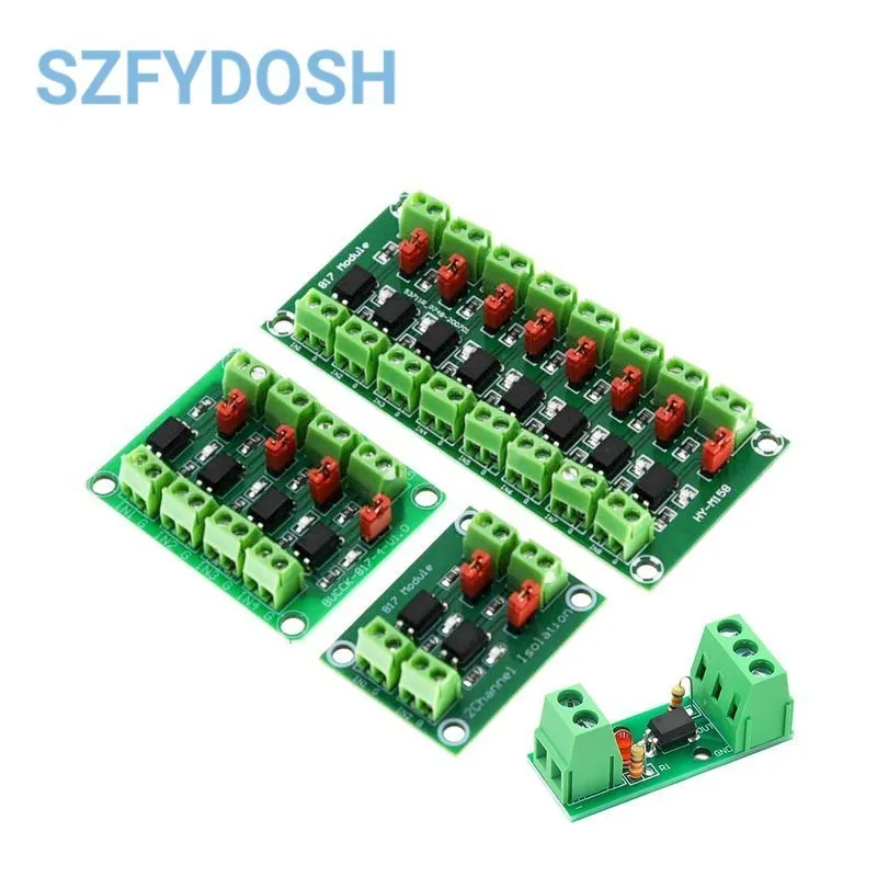 Pc817 2 4 8 canais optoacoplador placa de isolamento conversor de tensão módulo adaptador 3.6-30v driver módulo isolado fotoelétrico