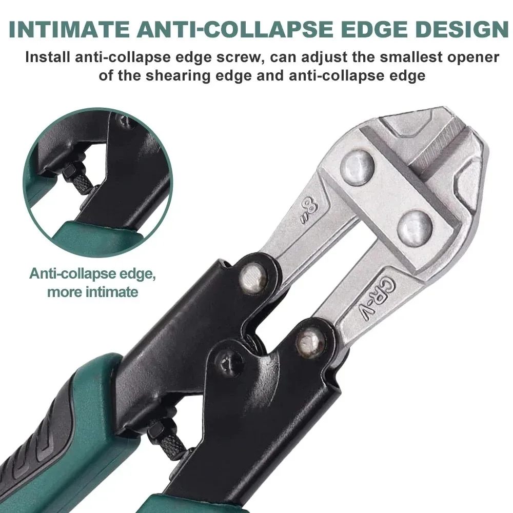 8" Mini Bolt Cutter Multitool Steel Wire Cutter Bolt Cutter Wire Rope Clamp Plier Labor-saving Multi-functional Cutting Scissors