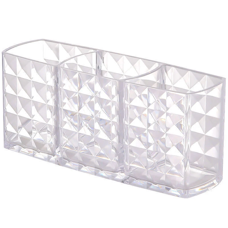 Caixa de armazenamento de armário de espelho com padrão de diamante de 1 peça, banheiro, banheiro, cosméticos, rack de armazenamento de batom