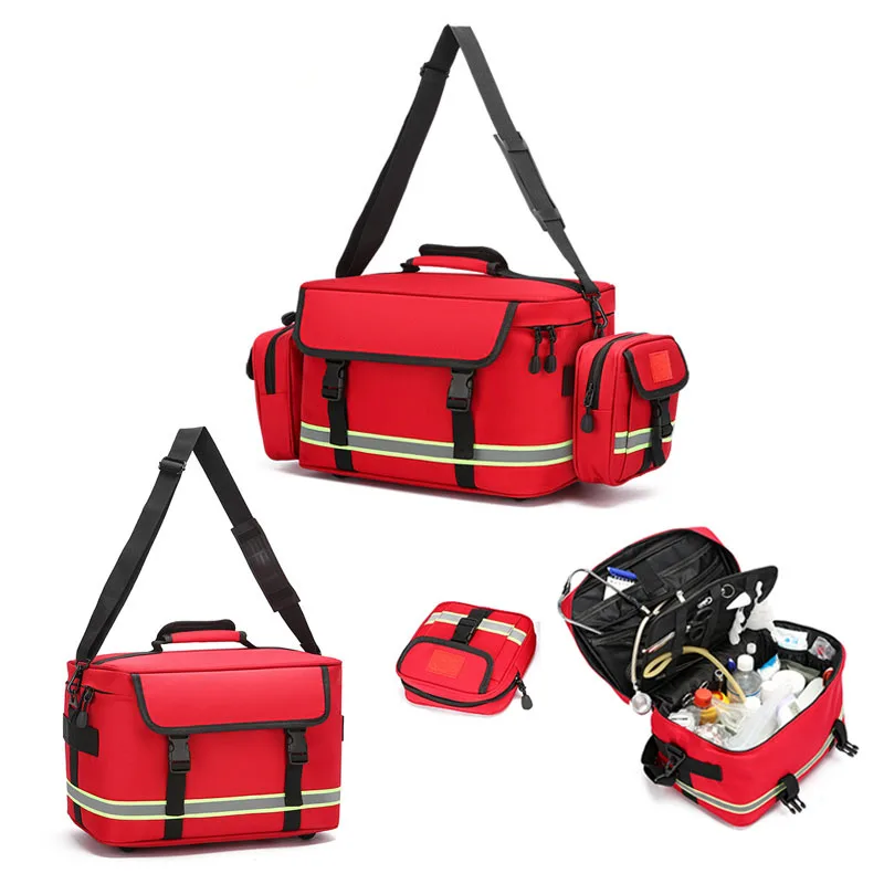 Botiquín médico táctico desmontable para exteriores, primeros kits, bolso de hombro de almacenamiento salvavidas, bolsa de primeros auxilios portátil para caza y Camping