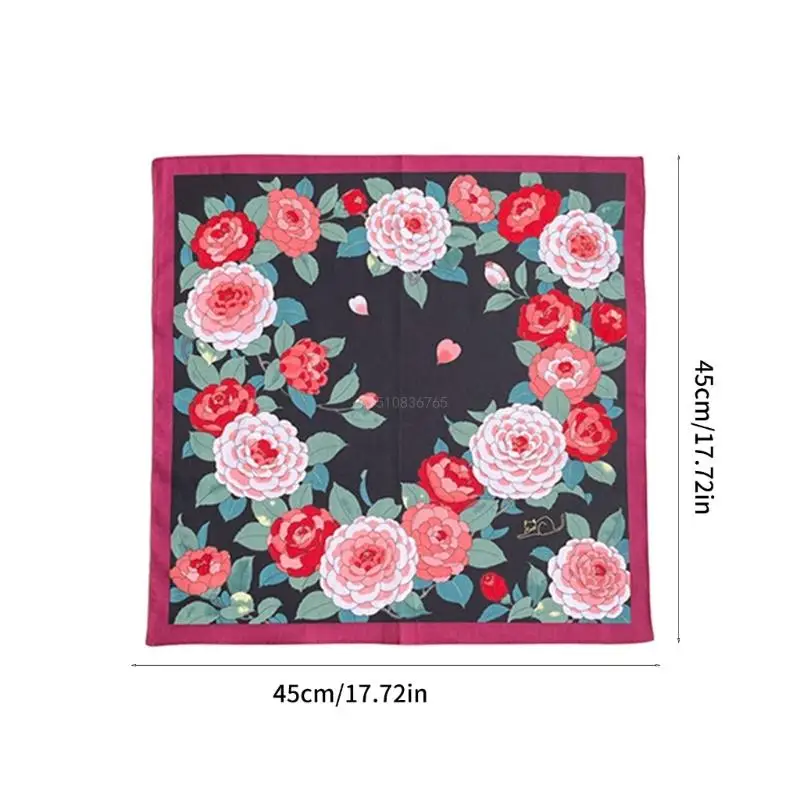 น้ำหนักเบาผ้าเช็ดหน้าที่มีสีสันดอกไม้รูปแบบ Hankie ล้างทำความสะอาดได้ผ้าเช็ดตัวกระเป๋าผ้าเช็ดหน้าสำหรับผู้ใหญ่งานแต่งงาน X4YC