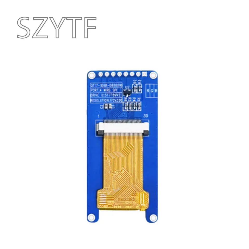 Pantalla de visualización TFT de ángulo completo IPS de 1,9 pulgadas, pantalla LCD, módulo de visualización a Color, puerto serie SPI, 170x320 de alta definición, ST7789