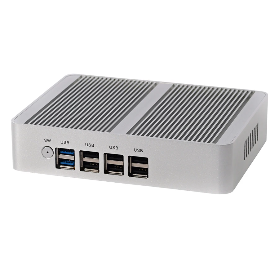 Fanless Mini PC 12th gen Intel Celeron N100 Desktop Gaming Computer DDR4 Support wifi6 3*Screen 2*HDMI 1*DP Windows11 2*LAN