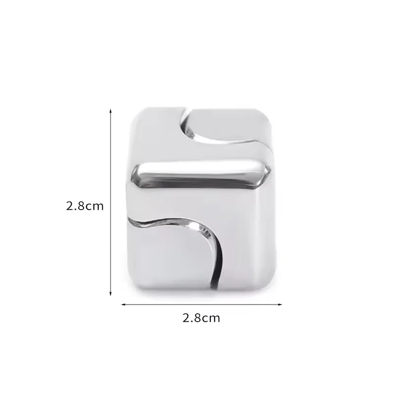 Cubo de metal girador brinquedo fidget pontas dos dedos 3d quebra-cabeça giroscópio engrenagem sensorial anti estresse alívio jogos educativos para adultos