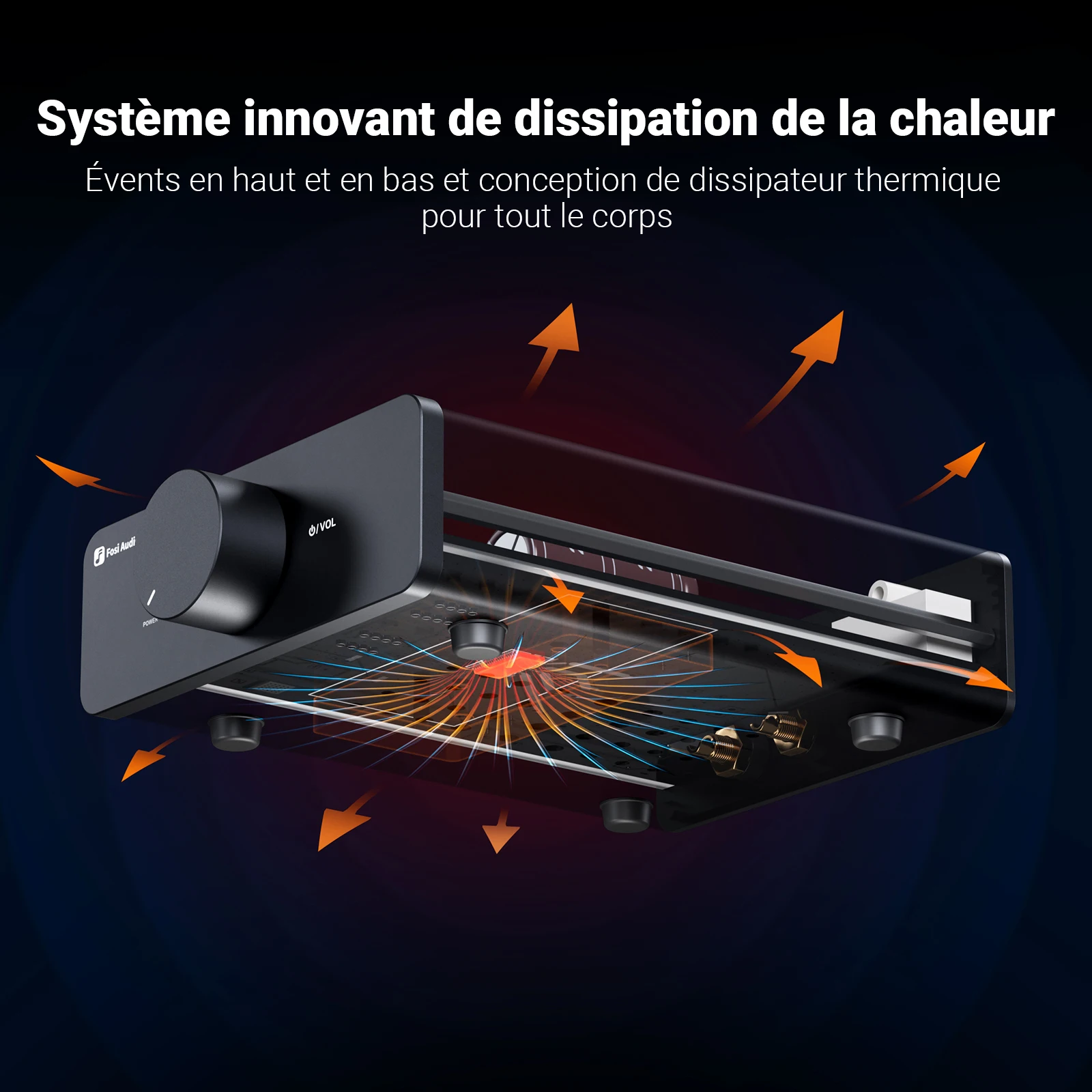 Fosi amplificateur de puissance Audio stéréo 300W x2 TPA3255 classe D Mini haut-parleur amplificateur Audio 2 canaux pour bibliothèque passive