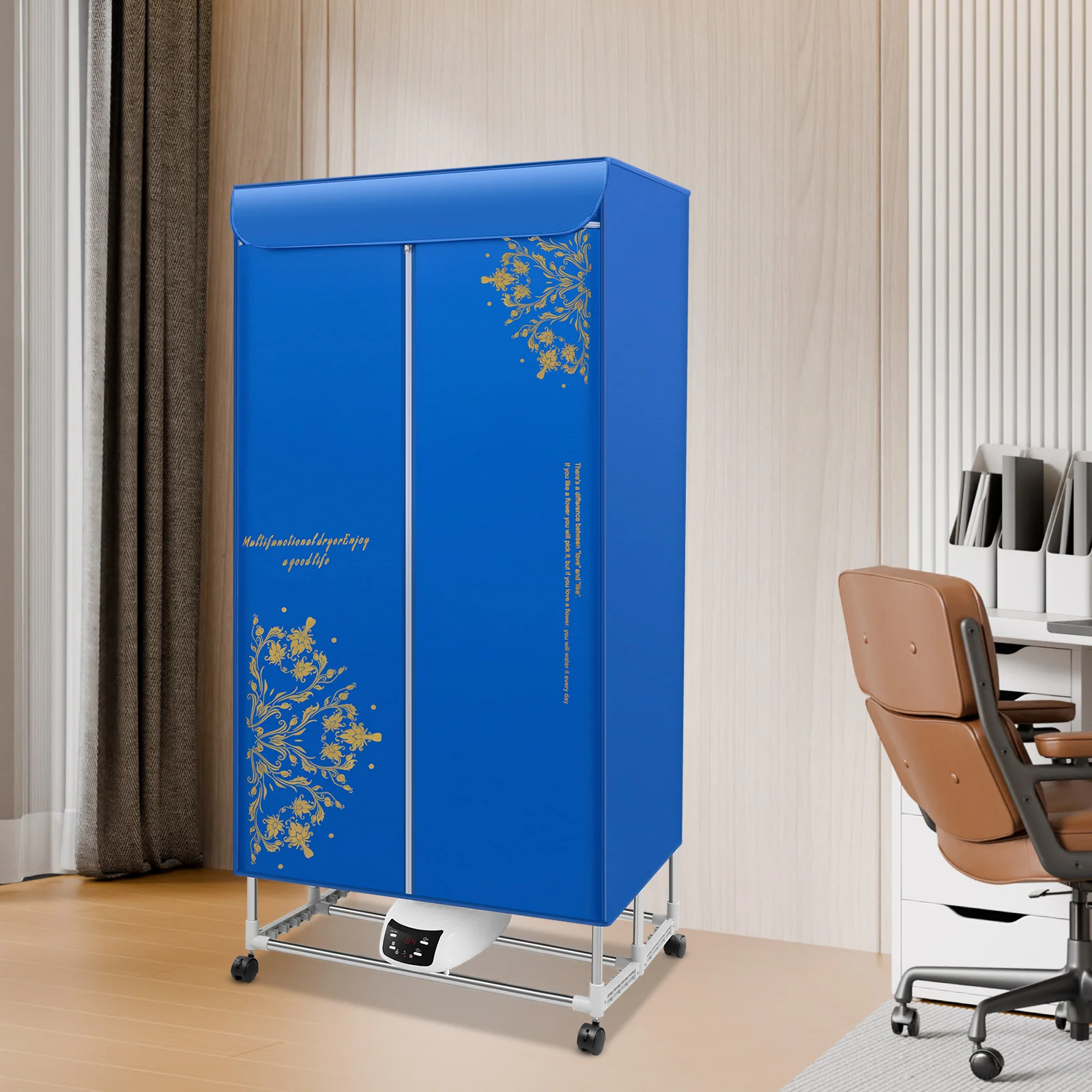 1200-1500W chauffage rapide 3 vitesses sèche-linge pliable 3200 tr/min sèche-linge télécommandé pliant 2 couches sèche-linge avec synchronisation