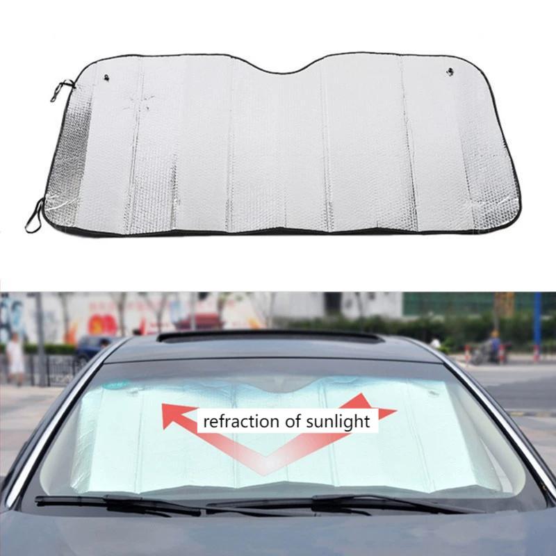 Opvouwbare auto-zonneschermen voor en achterruit Autoruit-zonneschermen voor gebruik in de auto
