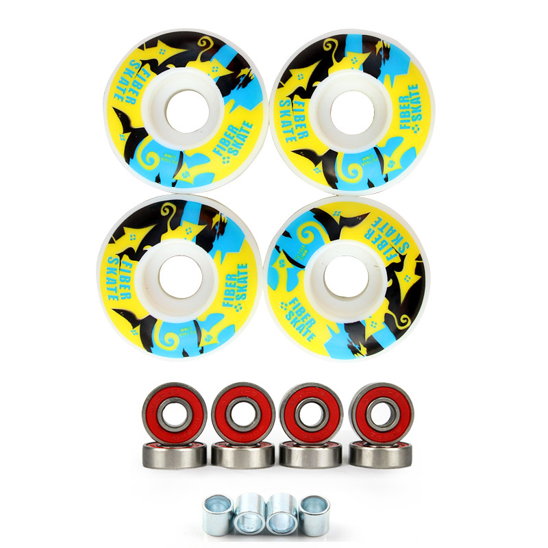 4 個スケートボードホイールベアリング完全な PU スケートボード部品 52 ミリメートル * 30 ミリメートルホイール 95A スケートボード乗馬用