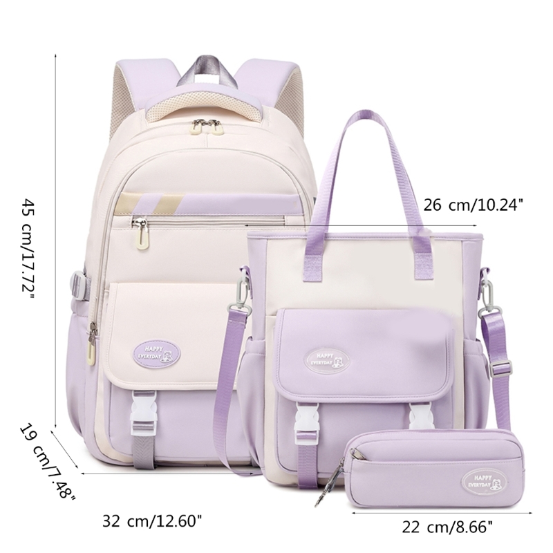 3 sztuk/2 sztuk Bookbags plecak tornister torba na ramię torebka piórnik