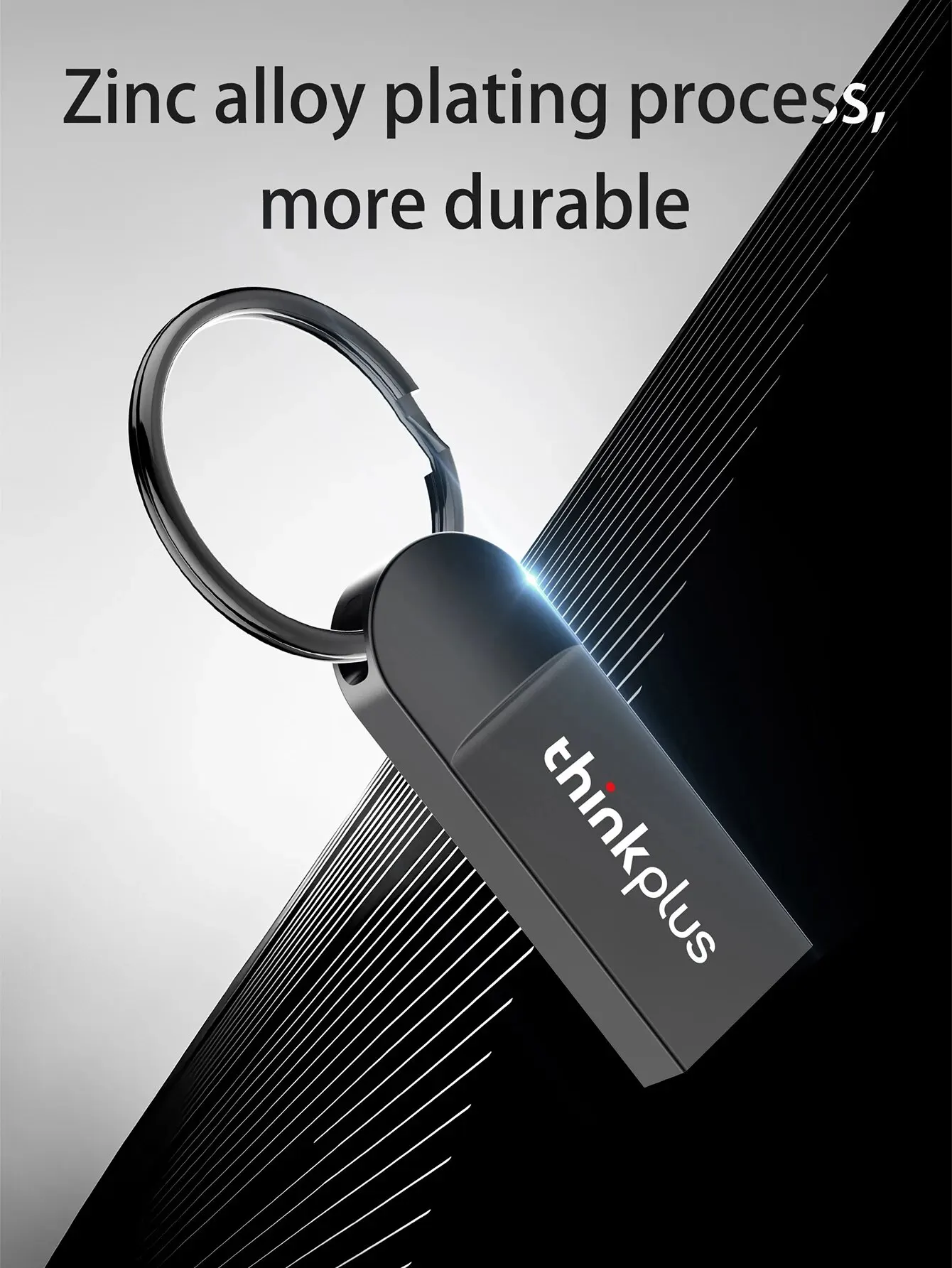Lenovo-USB Flash Drive com Chaveiro, Thumb Drive, Zip Memory Stick, 64GB, 2.0