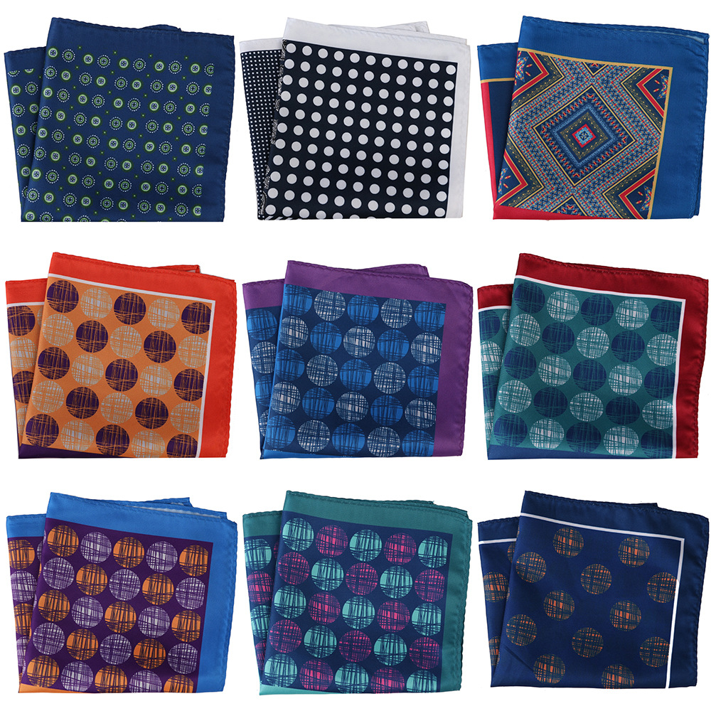 Mans kieszonkowy plac chusteczka duży rozmiar 33*33cm drukowanie Paisley Patchwork Houndstooth chusteczka dla mężczyzn garnitur wesele