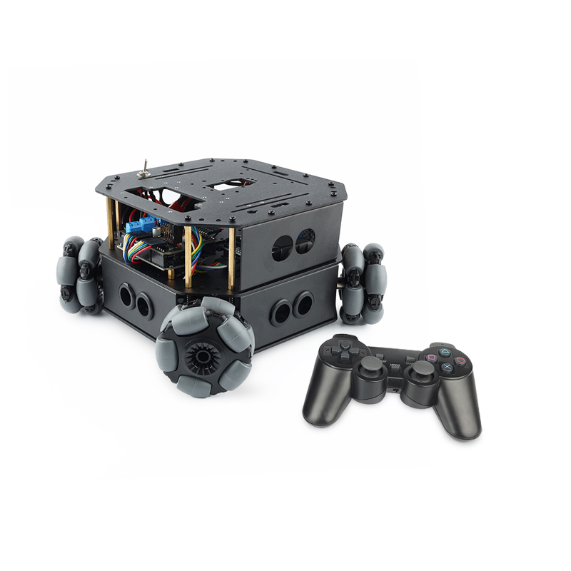 4WD Omni Wheel Roboterauto mit Roboterarm Chassis Hindernisvermeidung Ps2 Wireless RC Auto für Arduino Programmierbarer Roboter DIY Kit