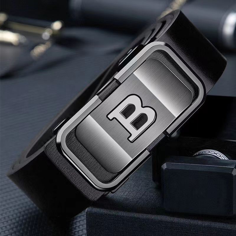 JIFANPAUL Neue Mode herren Gürtel Zahnlos Automatische Schnalle Gürtel Legierung Brief Taste für Business Mode Hohe Qualität Men'Strap