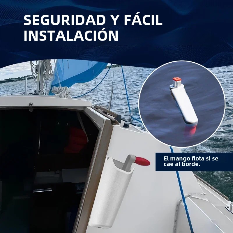 Bolsillo duradero para manija de cabrestante: soporte de almacenamiento compacto para manijas de cabrestante de velero y y yate, accesorio marino de fácil instalación