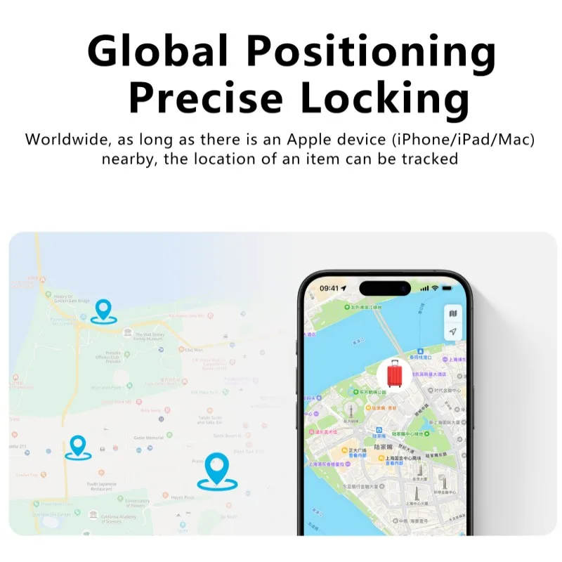 Global GPS Mini Smart Cat Tracker Anti-lost Key Finder Locator Wallet Alarm Find My (iOS Only) Air-Tag Pets Dog Kids Luggage