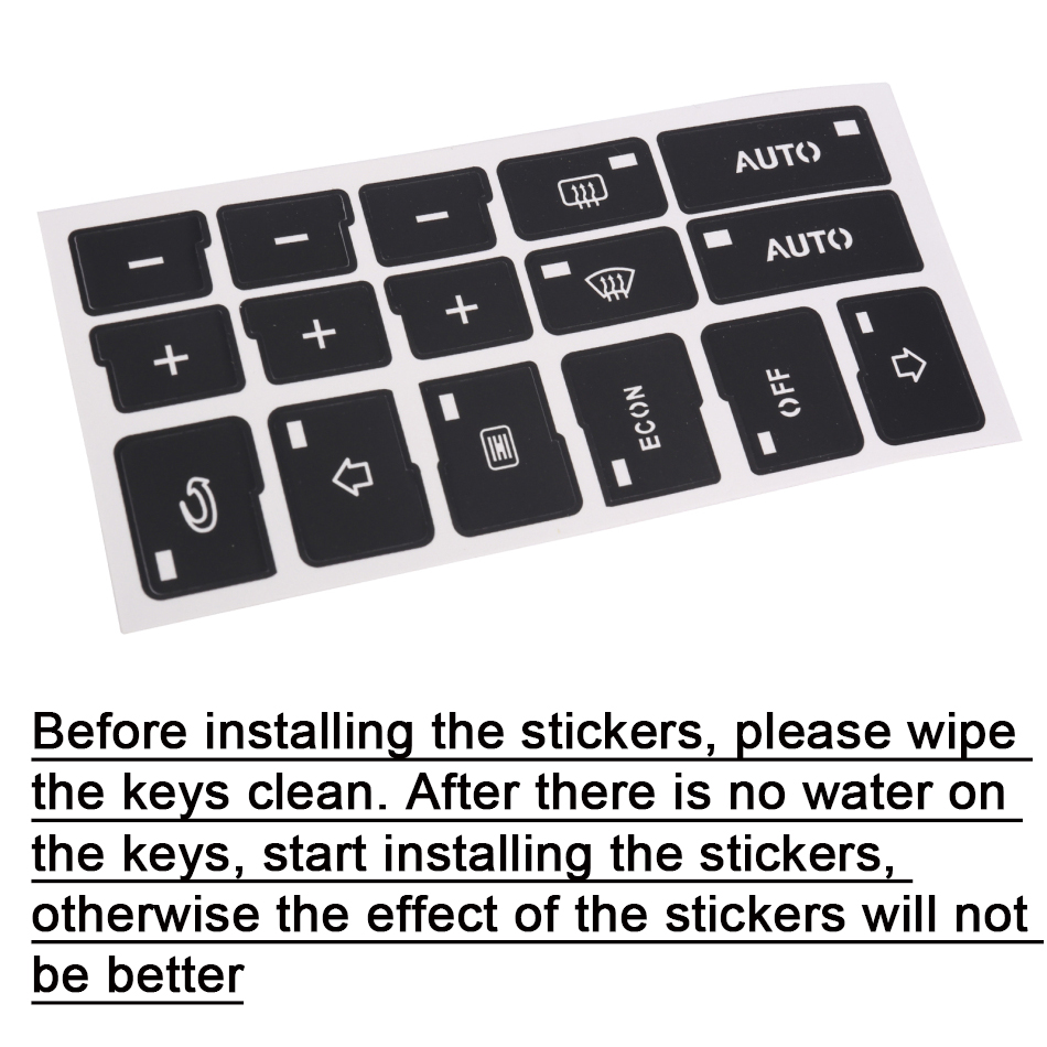 1x pegatinas de reparación de botón de Control de clima de aire acondicionado de coche, calcomanías, decoraciones de estilo para Audi A4 B6 B7 2000 2001 2002 2003 2004