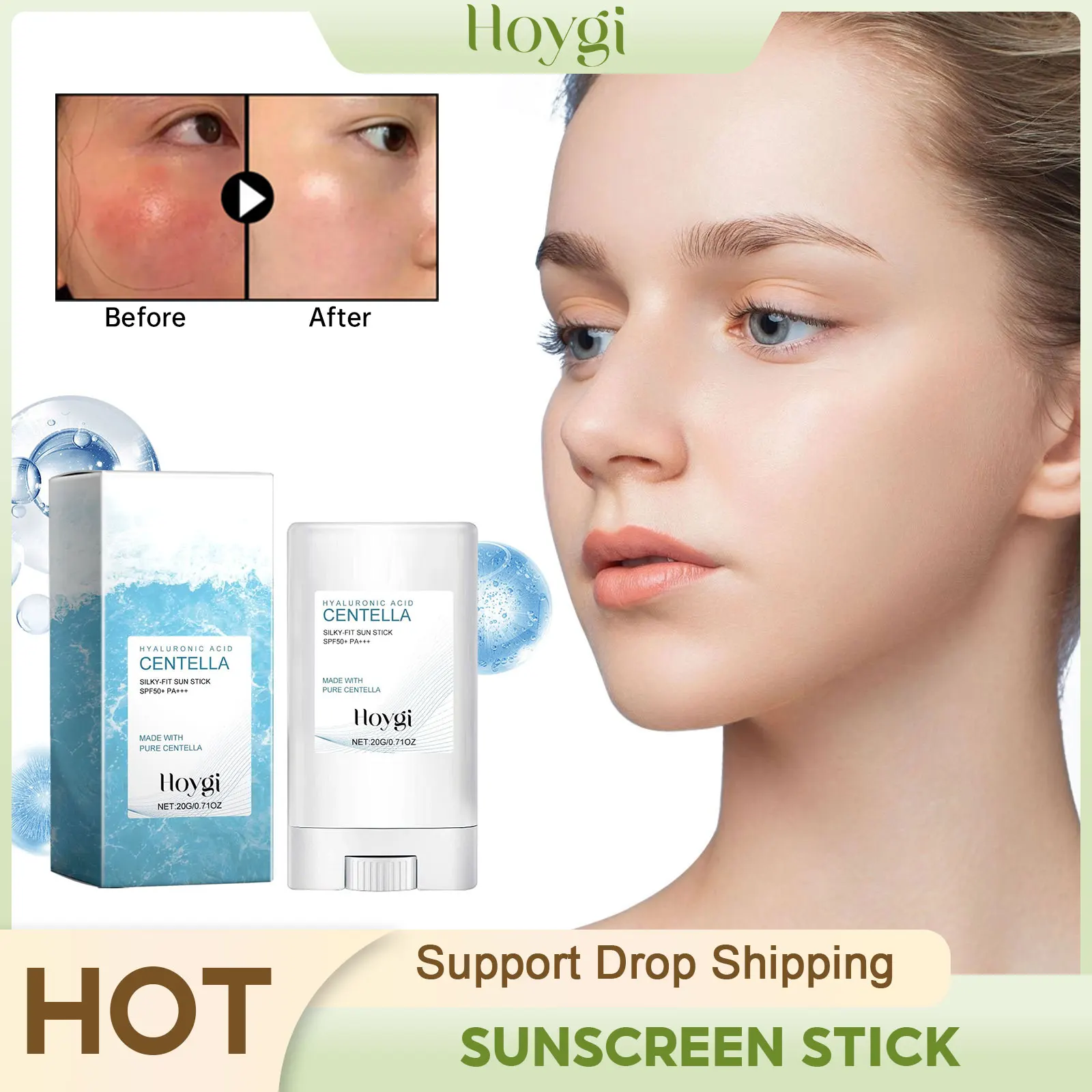 Protetor solar em bastão, protetor solar isolado, corretivos uv, controle de óleo refrescante, alta proteção solar, creme de isolamento solar