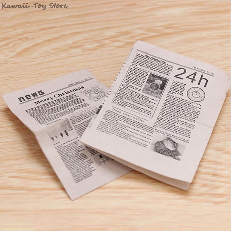 1 個 1/12 ドールハウスミニチュアレトロ新聞セットシミュレーション書籍雑誌モデルのおもちゃ家庭用家具ドールハウスアクセサリー
