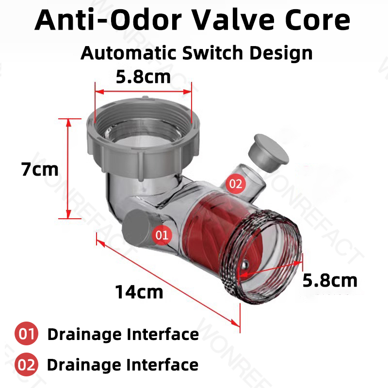 Kitchen Sink Drainage Accessories Drain Pipe Adapter Sink Drain Hose Anti-Odor Check Valve Sink Filter Multi-joint Drain Pipe