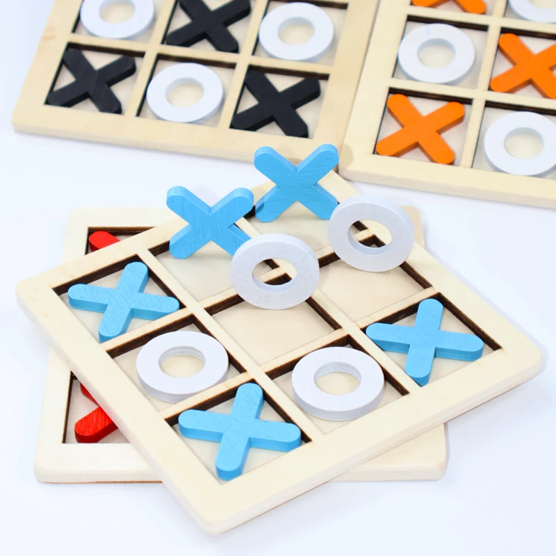 Montessori Wooden Puzzle Brain Training Table Game Leisure Board Toys Interactive Chess Games Educational For Children Gift