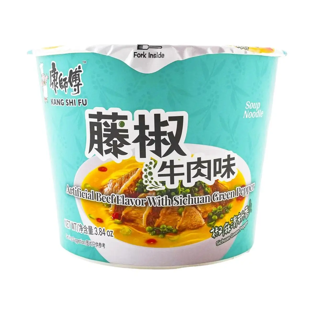 [10Packs] MASTER KONG Artificial Beef Flavor With Sichuan Green Pepper Instant Noodles , 2.84oz*10Packs