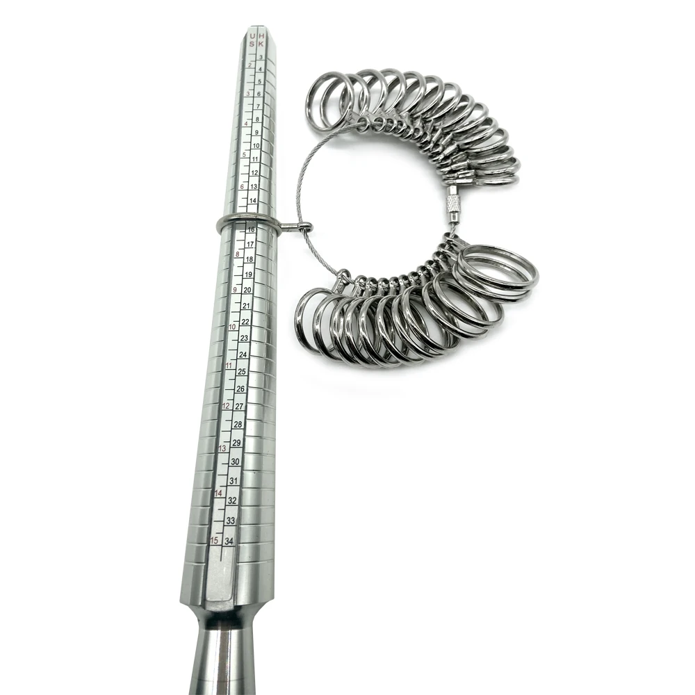Medidor de anillo KS EAGLE, herramienta de tamaño de anillo de bobina de dedo, mediciones de tamaño HK/US/EU/JP, herramientas de calibre, accesorio de joyería