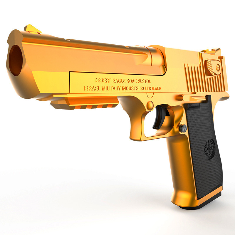 Pistolet jouet d'extérieur Gold Desert Eagle, pistolet à ressort M1911 Glock, pistolet de simulation de jouet pour enfants
