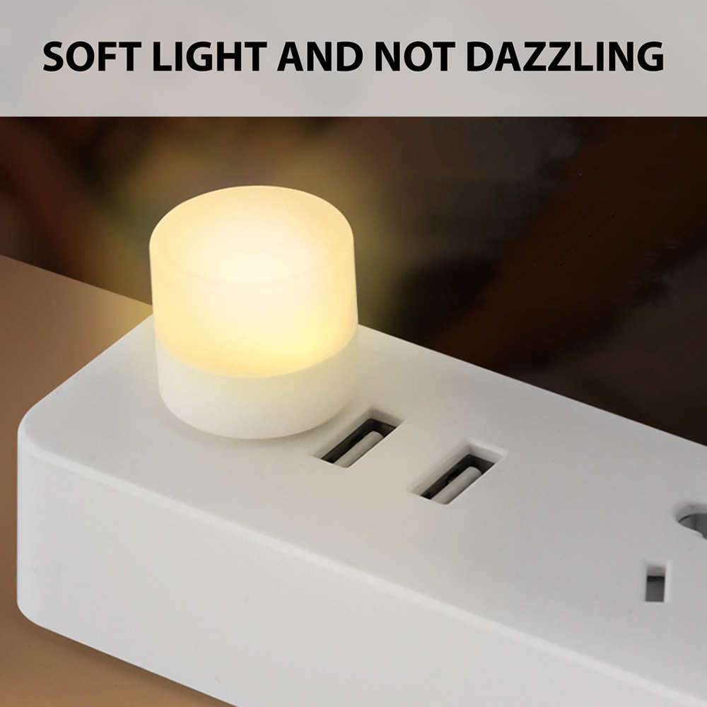 USB Light Mini LED Lamp Lights Table Room Plug Night Book Reading Decorating Items Warm White Eye Protections Wholesale Bedroom