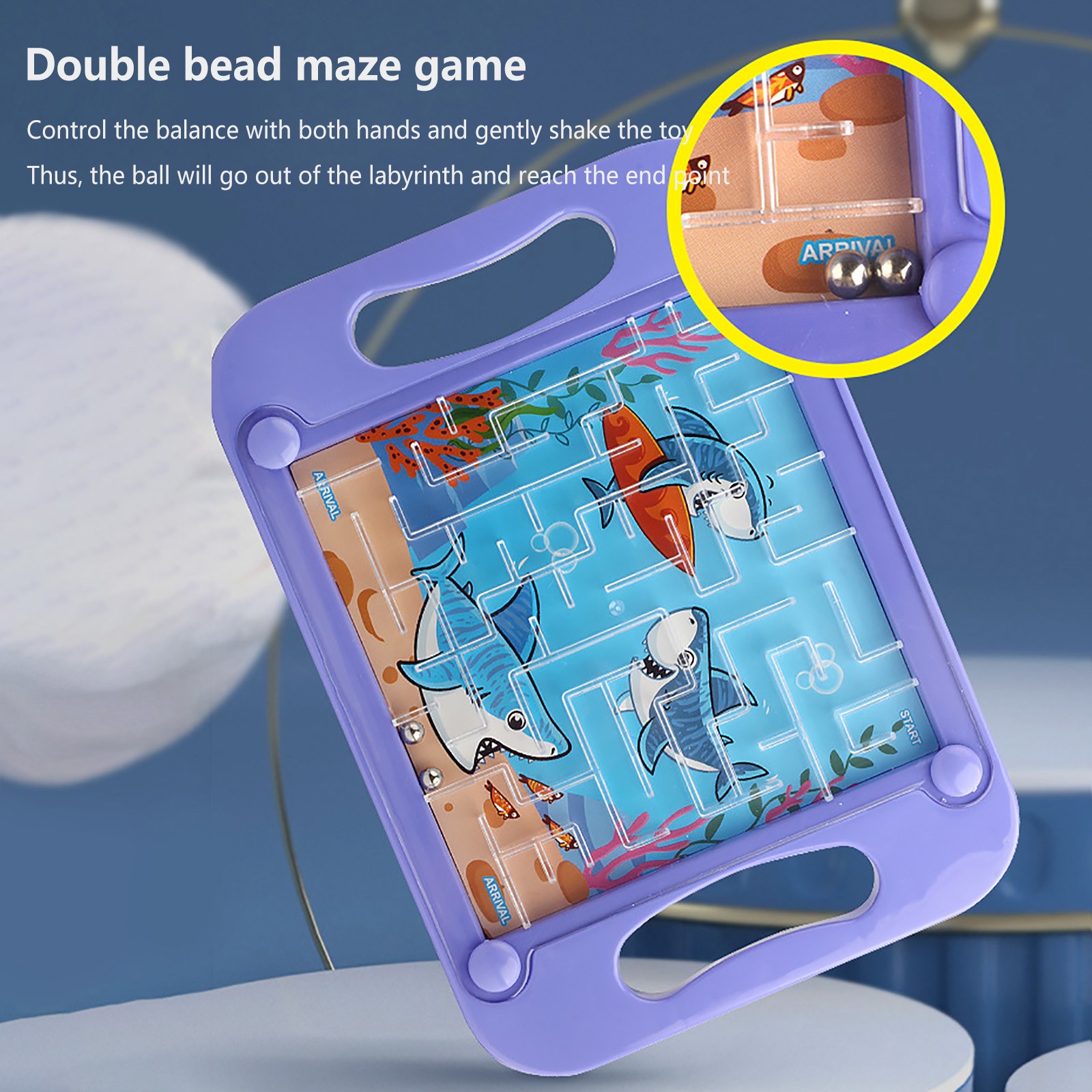 Boule de labyrinthe 3D équilibre par gravité, Puzzle séquentiel à mémoire de forme, jouets pour enfants, jouet d'éducation précoce Montessori, jeu de défis durs pour adultes