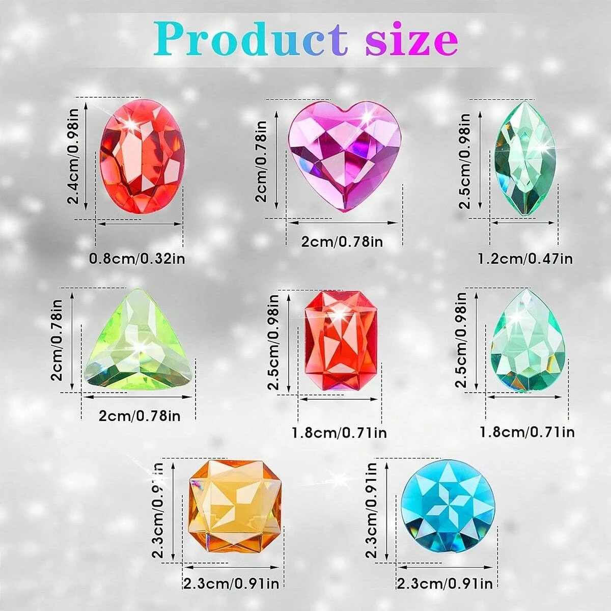 100pcs DIY 해적 보물 보석 장난감 가짜 아크릴 스파클링 보석 다이아몬드 장난감 다채로운 해변 보석 해적 보석 장난감