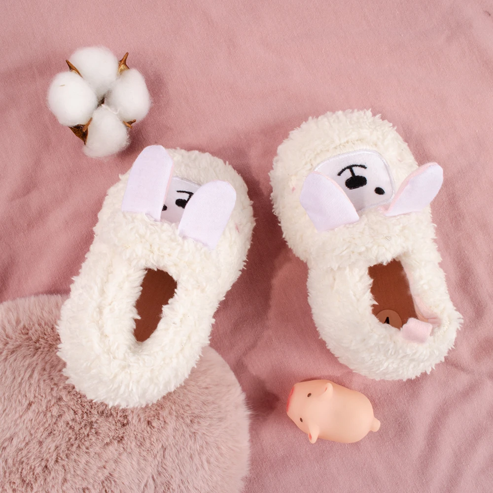 COSYSUSY เด็กรองเท้า Fluffy น่ารักแกะรองเท้าผ้าฝ้ายฤดูใบไม้ร่วงและฤดูหนาวรองเท้าเด็กใหม่ Non-SLIP Soft Sole