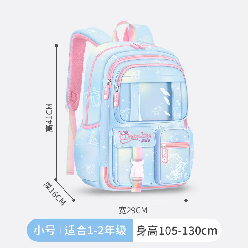 Koelkastdeur Roze Prinses Schooltas Studenten Vrouw Superlichtgewicht Grote capaciteit Anti-spatwater Grote capaciteit