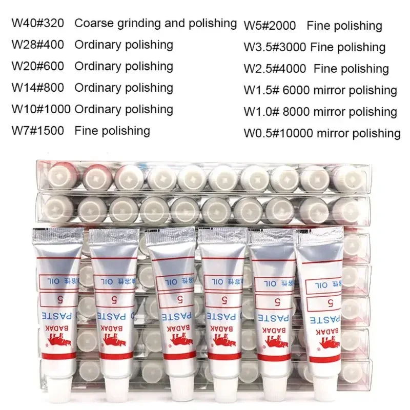 12pcs เพชรขัด Lapping PASTE เข็มฉีดยา W0.5 ~ 40 ไมครอนแก้วโลหะขัดเครื่องมือขัด