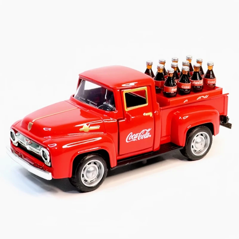 1:32 1955 Классический пикап Chevrolet's Pickup Transporter, модель автомобиля из сплава, содержащая корзина моделей кокса, новогодний подарок для детей