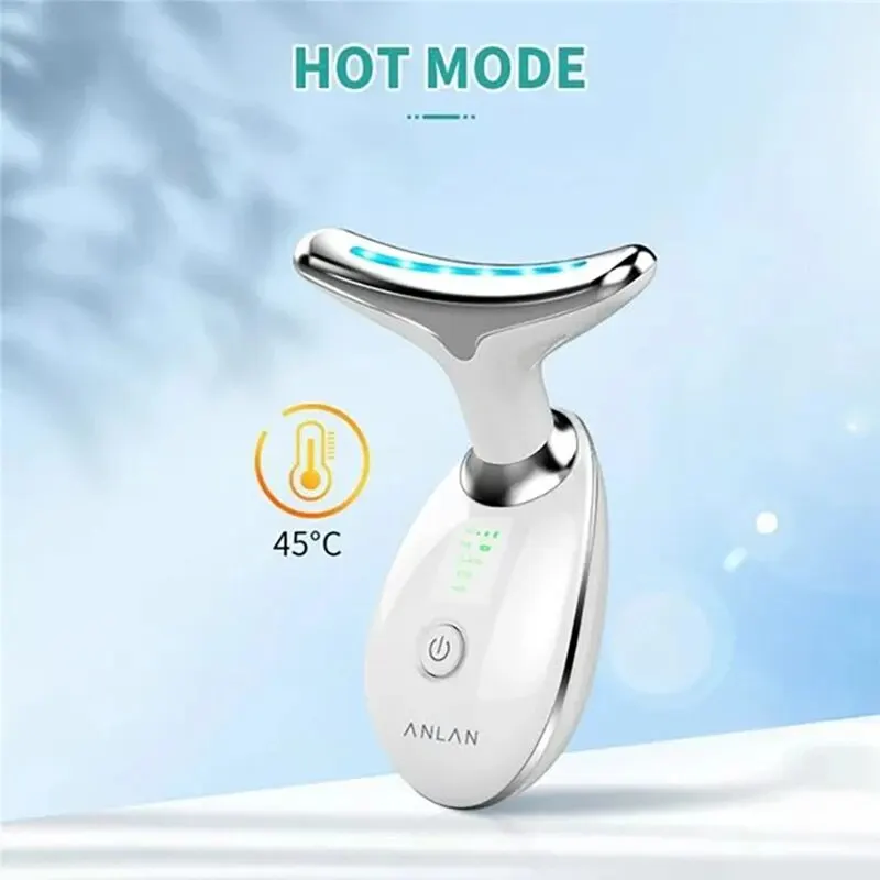 Neck Massager Facial Lift Three Light Modes Electric Skin Tightening Device LED Beauty Instrument
