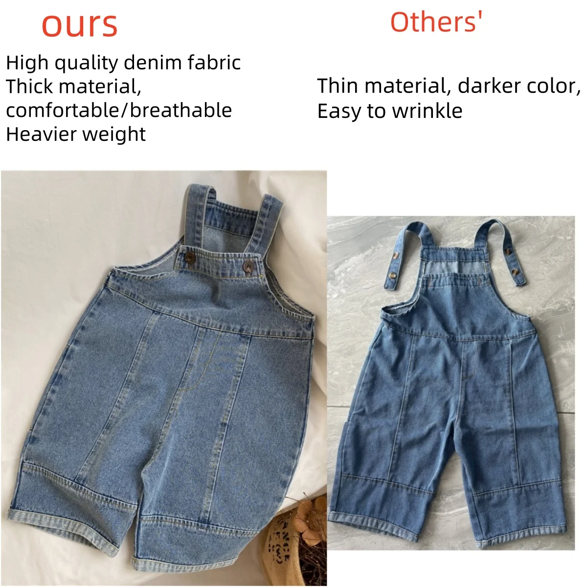 2025 otoño nuevos niños monos sueltos bebés niños niñas casual Jean mono prendas de vestir sólidas tela 1-7Y niños pantalones con pechera de alta calidad