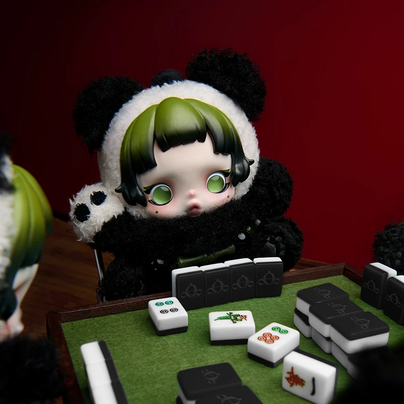 【COMBO】POP MART 1 шт. SKULLPANDA Lazy Panda Series плюшевая кукла с подвеской в виде слепых коробок + 1 шт. SKULLPANDA слепая коробка из серии Mirage