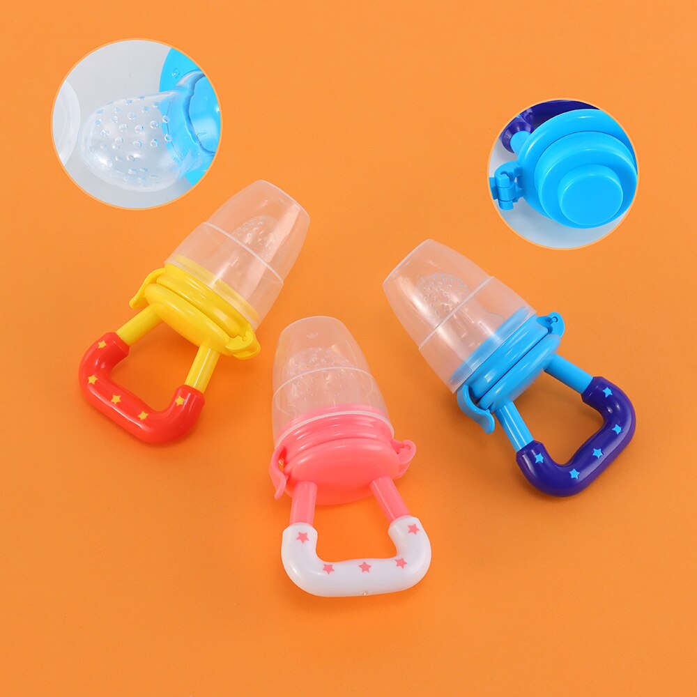 3 PCs Baby Fruit and Vegetable Mordedor Suplemento Alimentar Bite Le Silicone Bebê Alimentação Louça