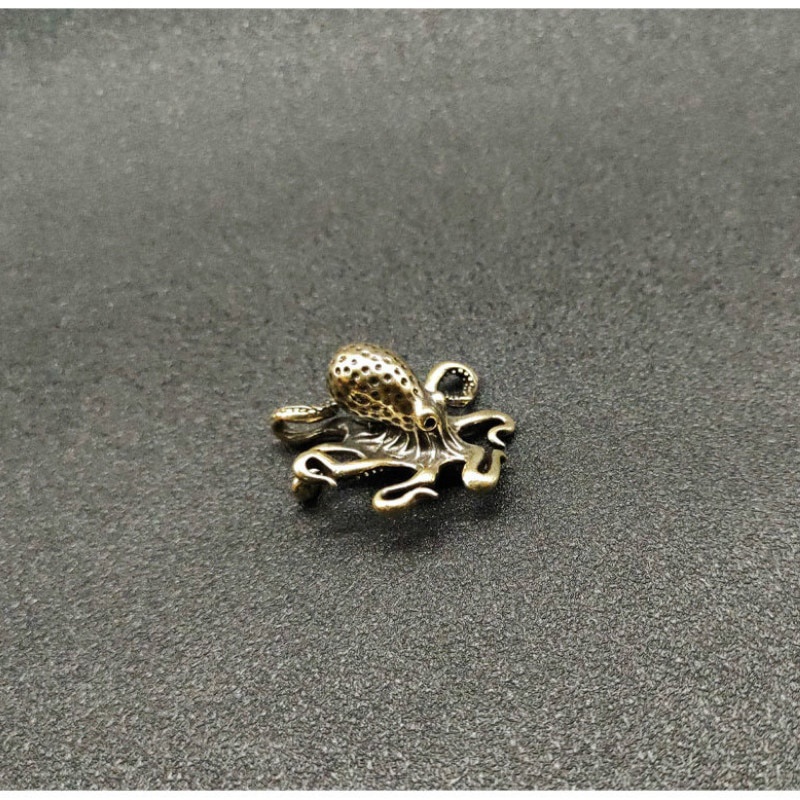 Brass Octopus Home Decoration, Cobre antigo, Estatuetas de animais, Miniaturas, Acessórios de mesa, Mesa criativa, Tea Pets
