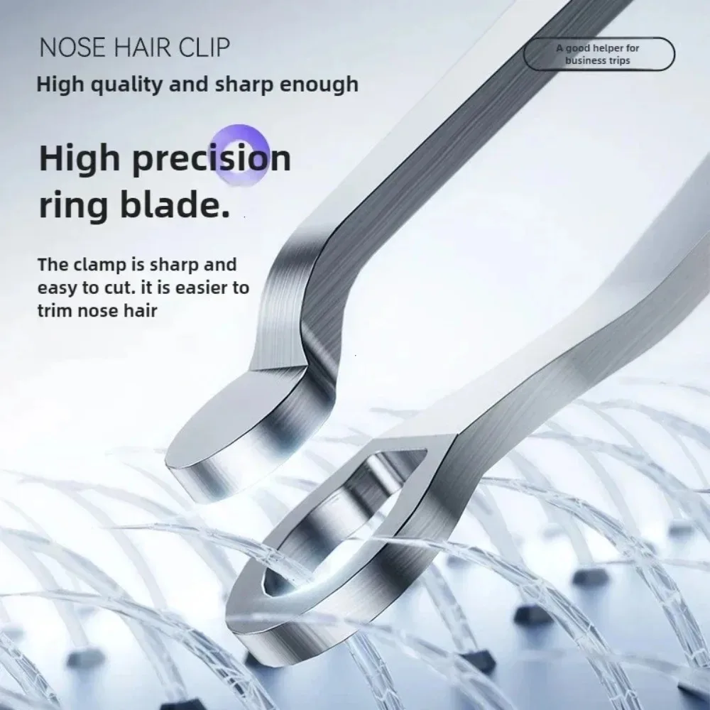 Pinzette universali per tagliare i peli del naso Pinzette per sopracciglia in acciaio inossidabile Taglio dei capelli del naso Manicure Taglio del viso Forbici per trucco Trimmer