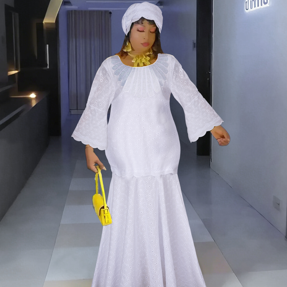 Vestidos de fiesta africanos de talla grande para mujer Dashiki Ankara vestido de noche de encaje Abayas bata caftán musulmán Maxi vestido largo 2025