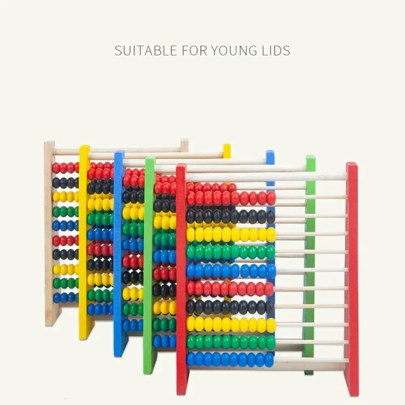 Calculat Bead Counting Kid Wooden Abacus Logical Thinking Skills Tool Children's Preschool Learning Toy Calculation Stand