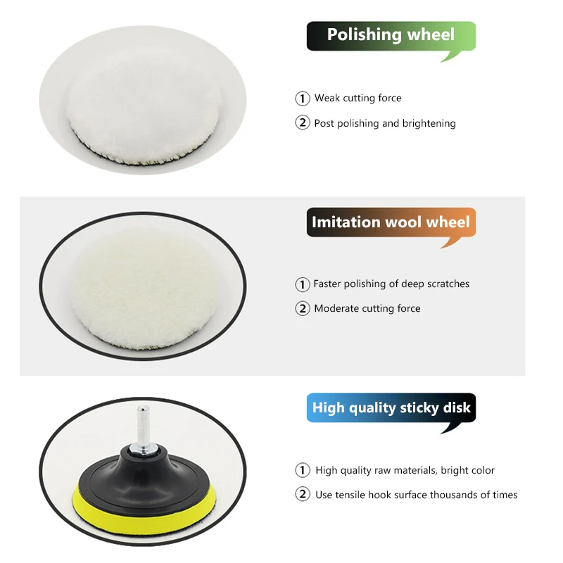 SEAMETAL 6 ชิ้นแผ่นขัดรถยนต์แผ่นฟองน้ํา Pads Kit Auto Detailing Waxing ภาษาโปลิชคําเครื่องบัฟเฟอร์ฟองน้ําลบรอยขีดข่วน Wax Pads